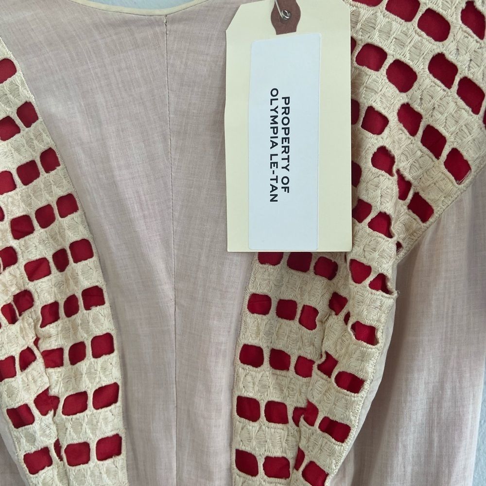 Rare Vintage Custom Olympia Le-Tan Eyelet Dress Marc Jacobs Collector Piece S - Picture 4 of 16